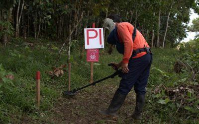 Población en proceso de reincorporación entrega primera zona libre de minas antipersonal